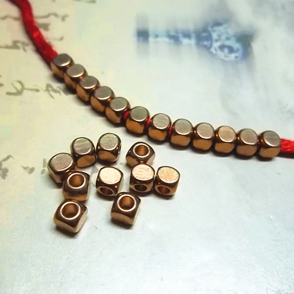 100 шт. золотые медные латунные разделители россыпью бусины DIY Подвески ручной