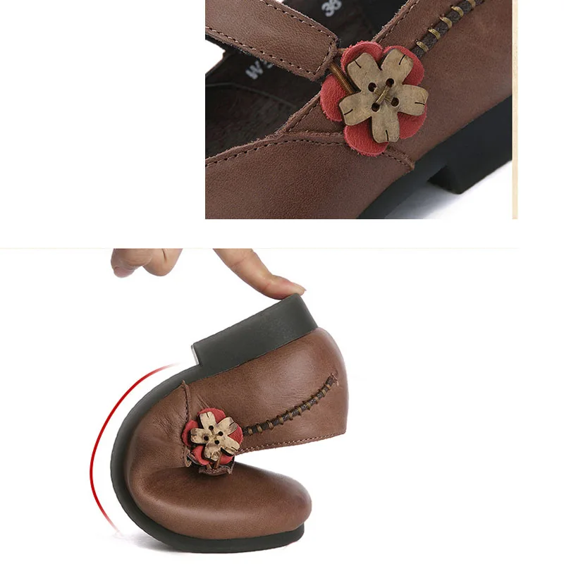 Autumn new women's shoes soft bottom casual shoes the first layer of oil wax leather ethnic shoes
Autumn new women's shoes soft bottom casual shoes the first layer of oil wax leather ethnic shoes