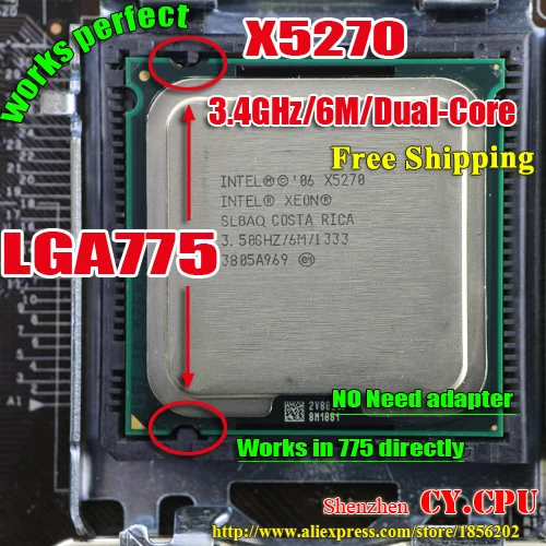 INTEL XEON X5270 3 5 GHz/6 M/1333 Mhz/cpu равный LGA775 двухъядерный процессор E8600 E8500 E8400 работает на