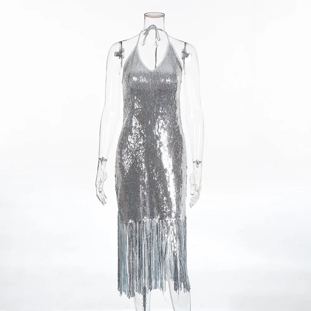 New Sexy DJ Dance Clothing SequinTassel Dress Female Singer Ds Costume Party Long Dress Jazz Dance Costume Stage Wear DQS1788
New Sexy DJ Dance Clothing SequinTassel Dress Female Singer Ds Costume Party Long Dress Jazz Dance Costume Stage Wear DQS1788
