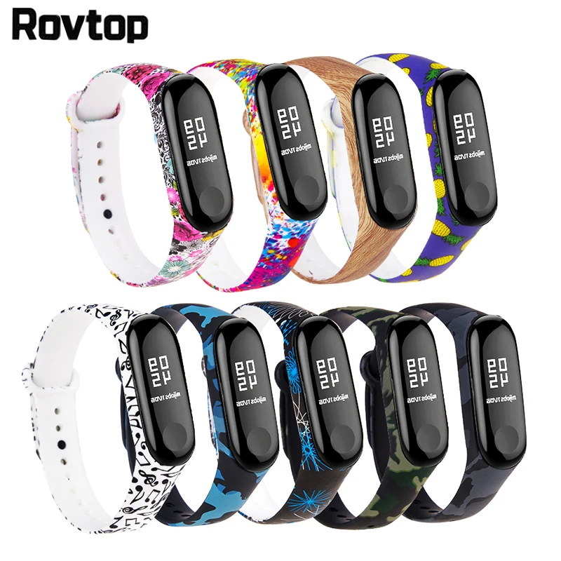 Rovtop красочные браслеты на запястье для Xiaomi Mi Band 4 спортивные часы браслет ремешок