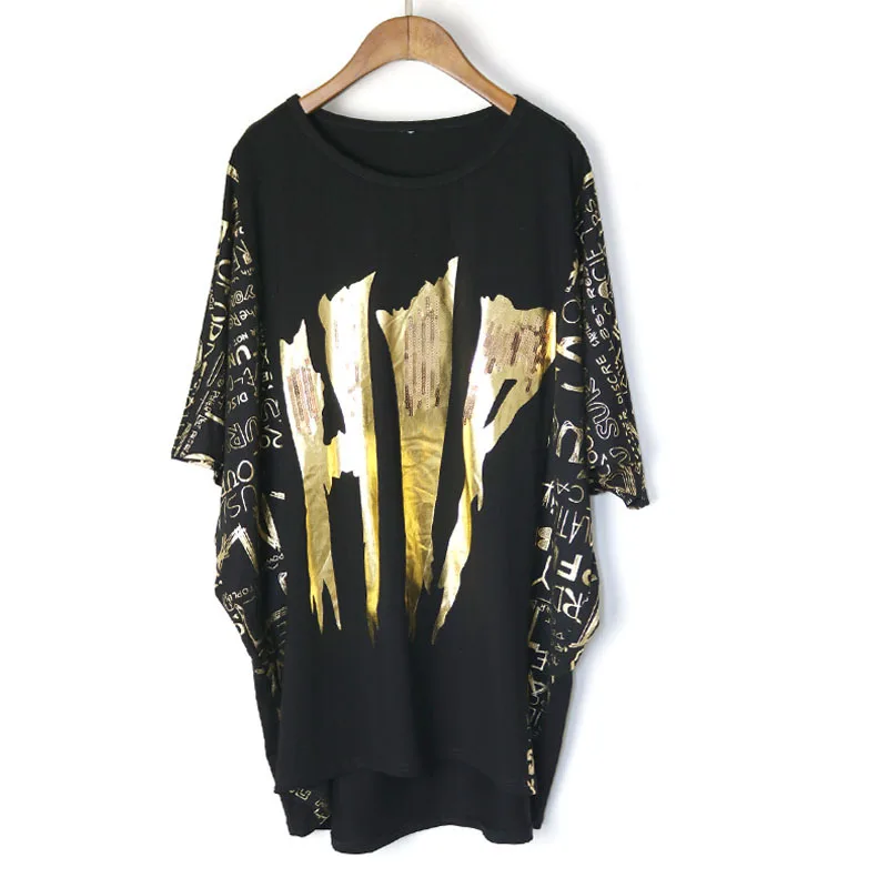 Punk Gold Print Shirts 2021 Women T shirts Word Print Tshirts Top Tees Plus Size Black Batwing Shirts Short Sleeve LT277S50
Punk Gold Print Shirts 2021 Women T shirts Word Print Tshirts Top Tees Plus Size Black Batwing Shirts Short Sleeve LT277S50