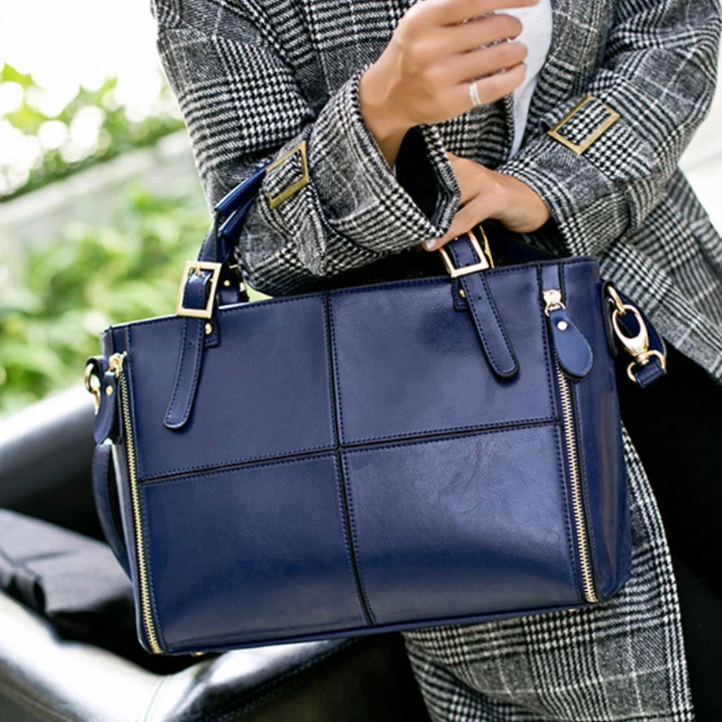 wenjie brother Women Oil Wax PU Leather Handbags High Quality Shoulder Bags Ladies Handbags Fashion brand PU leather women bags
wenjie brother Women Oil Wax PU Leather Handbags High Quality Shoulder Bags Ladies Handbags Fashion brand PU leather women bags