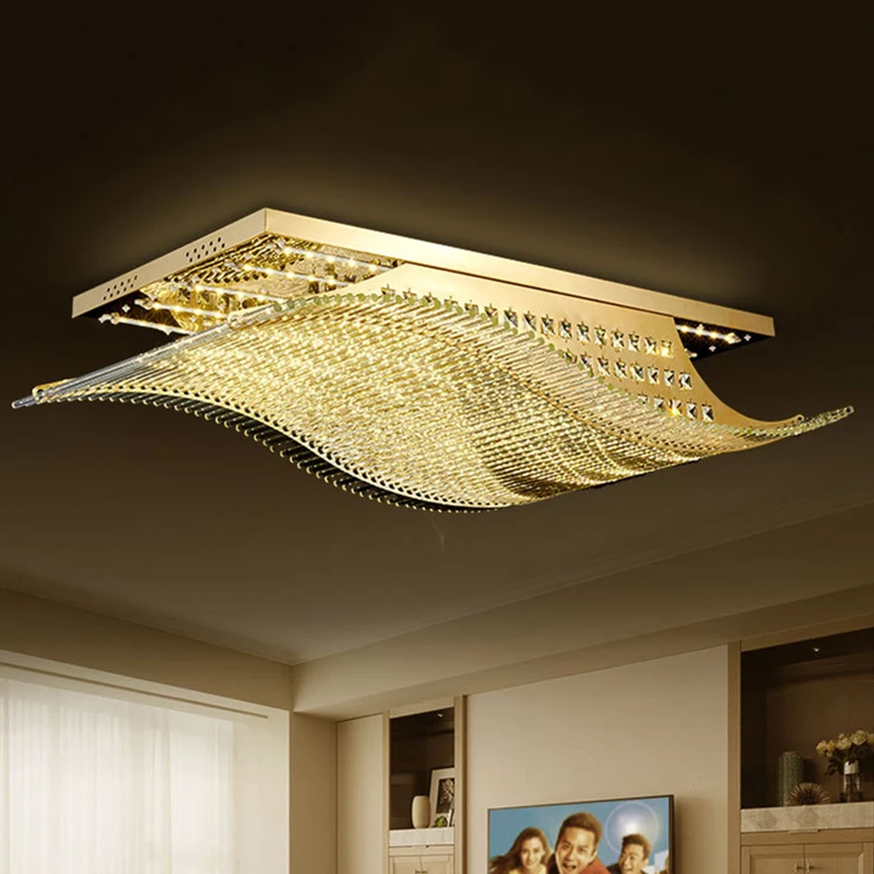 Golden Modern Crystal chandeliers Light LED Color and Remote Control Style RGB Glossy chandelier lamps Art for living room light
Golden Modern Crystal chandeliers Light LED Color and Remote Control Style RGB Glossy chandelier lamps Art for living room light