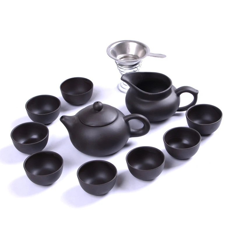 

Высокое качество из исинской фиолетовой глины чайный набор кунг-фу, чайник, ручной работы чай горшок набор чашки, чайный набор из Керамика к...