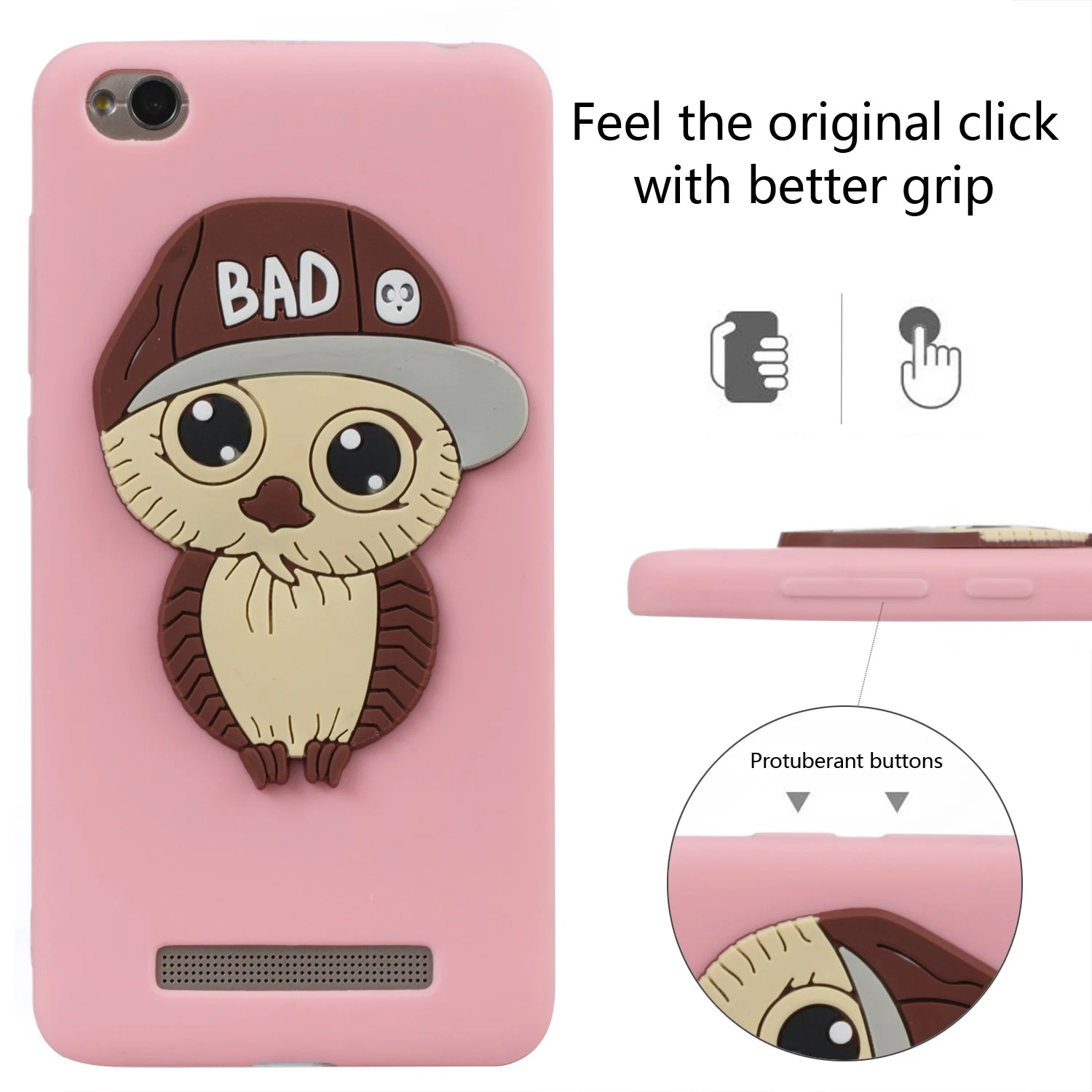 Cute Phone Case Men's owl pattern For Xiaomi Redmi 4A Coque Dandelion Style Soft TPU Capa Fundas Wind Chime Back Cover | Мобильные