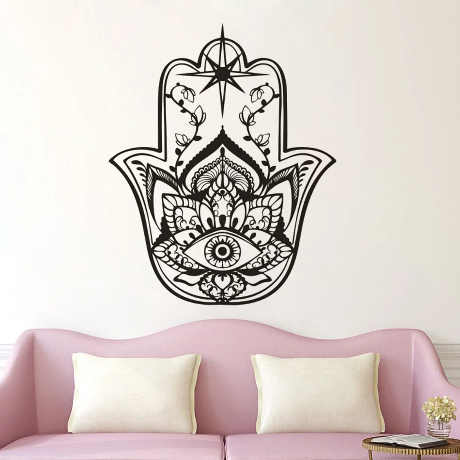 East Patterns Home Decor Hamsa Fatima Hands Vinyl Wall Stickers Removable Lotus Style Hamsa Wallpaper Yoga Studio Decal AZ109
East Patterns Home Decor Hamsa Fatima Hands Vinyl Wall Stickers Removable Lotus Style Hamsa Wallpaper Yoga Studio Decal AZ109