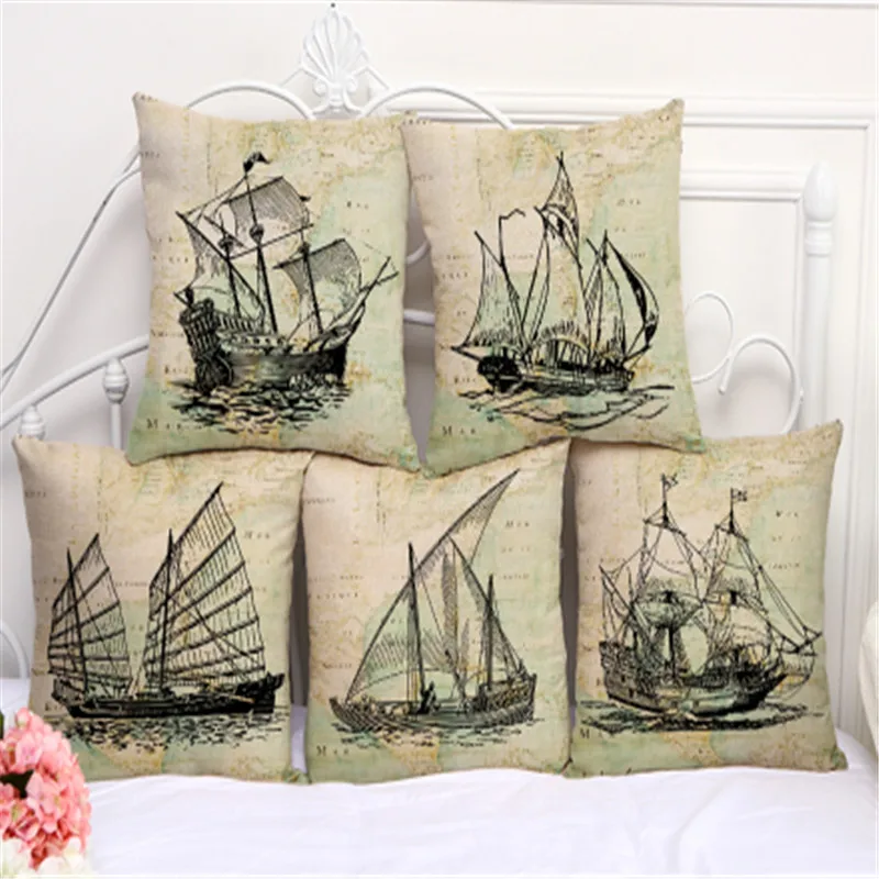 18 Inches Ship Style Printing Cushions Cover Cotton and Linen Boat Sea Style Car Seat Sofa Pillowcase For Living Room Bedroom
18 Inches Ship Style Printing Cushions Cover Cotton and Linen Boat Sea Style Car Seat Sofa Pillowcase For Living Room Bedroom