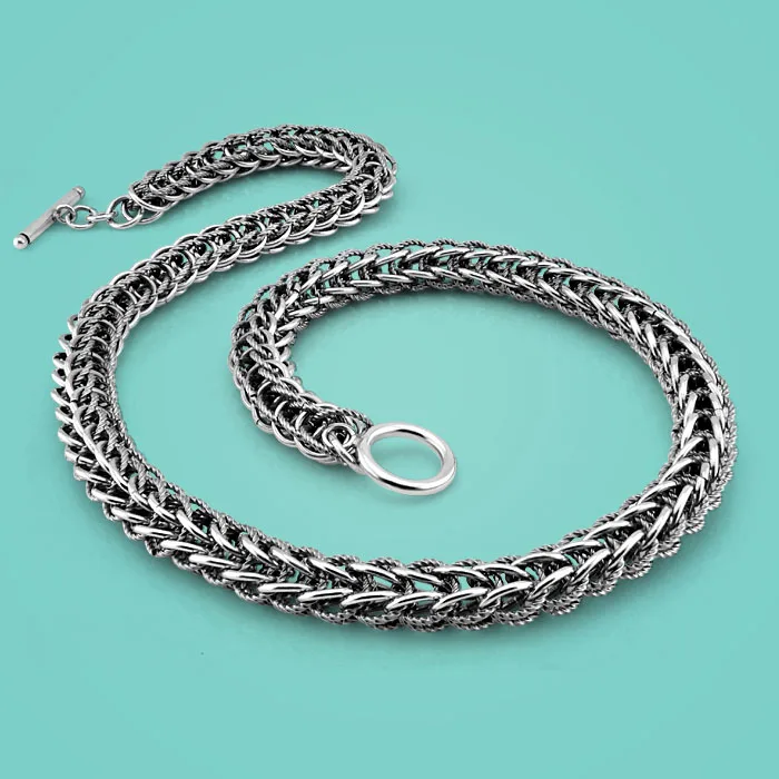 Ожерелье из тайского серебра в винтажном стиле с изысканным дизайном|necklace with|silver
