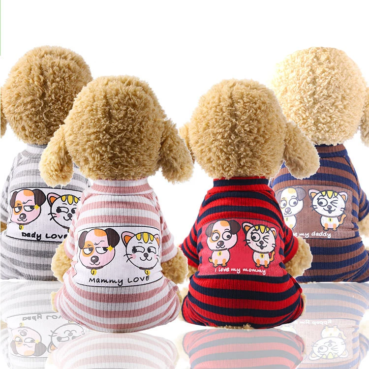 Spring and autumn comfortable soft four-legged pet clothes cat pattern clothes couple dog clothes pajamas air suit
Spring and autumn comfortable soft four-legged pet clothes cat pattern clothes couple dog clothes pajamas air suit