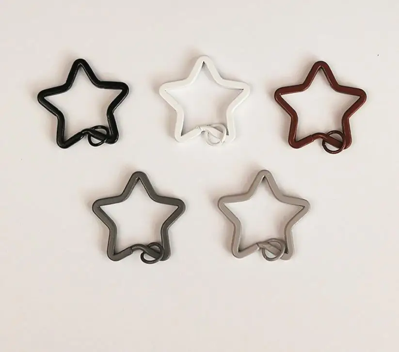 

lacquer that bake star keychain keyring Zinc Alloy Star Shaped Keychains Metal Keyrings Five Pointed Star Shaped key chain