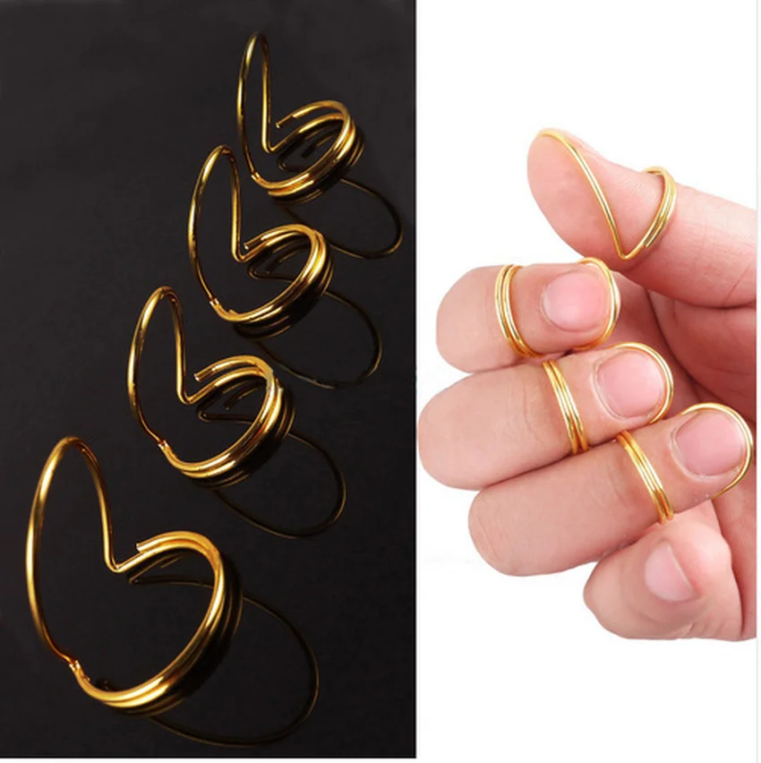 4pcs\lot Guitar Picks Finger Silver Metal Classical Style Bass Accessories 2019 Best Selling Parts | Спорт и развлечения