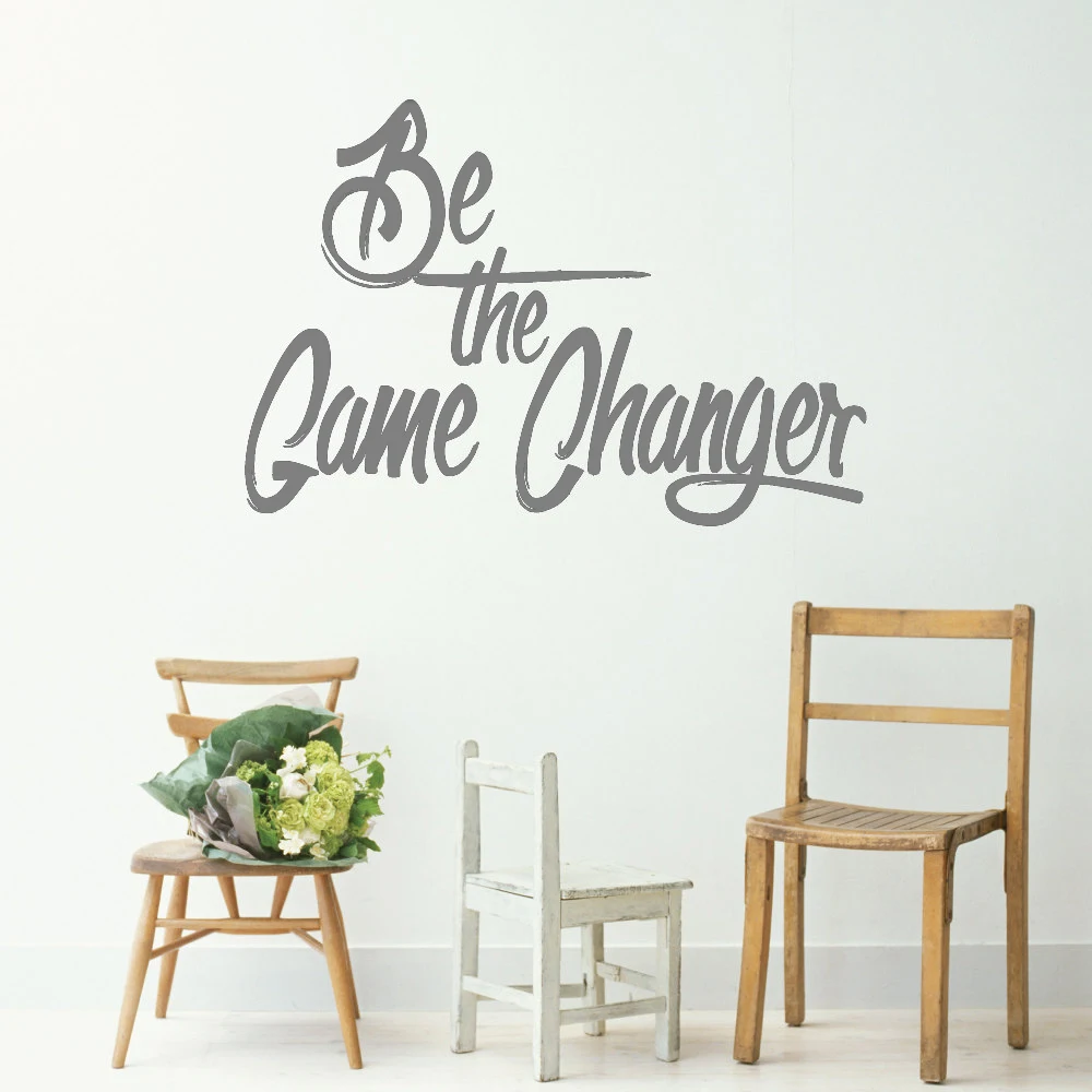 Новые слова вдохновляющие наклейки на стену для подростковой комнаты Be The Game Changer Vinyl Наклейка игровой комнаты Vinilos Paredes искусство шрифты LC346
Новые слова вдохновляющие наклейки на стену для подростковой комнаты Be The Game Changer Vinyl Наклейка игровой комнаты Vinilos Paredes искусство шрифты LC346
