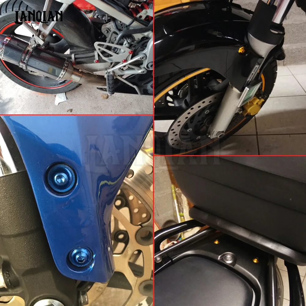 Universal Motorcycle Motorbike M6 M5 Fairing Bolts Spire Speed Fastener Clips Screw Spring Nuts Bolts For Honda Kawasaki Ducati
Universal Motorcycle Motorbike M6 M5 Fairing Bolts Spire Speed Fastener Clips Screw Spring Nuts Bolts For Honda Kawasaki Ducati