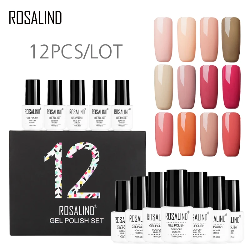 12PCS/LOT ROSALIND Gel Nail Polish Pure Colors Series Nail Gel Need Base Top Coat Cured Fast UV Nail ArtGel Varnishes
12PCS/LOT ROSALIND Gel Nail Polish Pure Colors Series Nail Gel Need Base Top Coat Cured Fast UV Nail ArtGel Varnishes