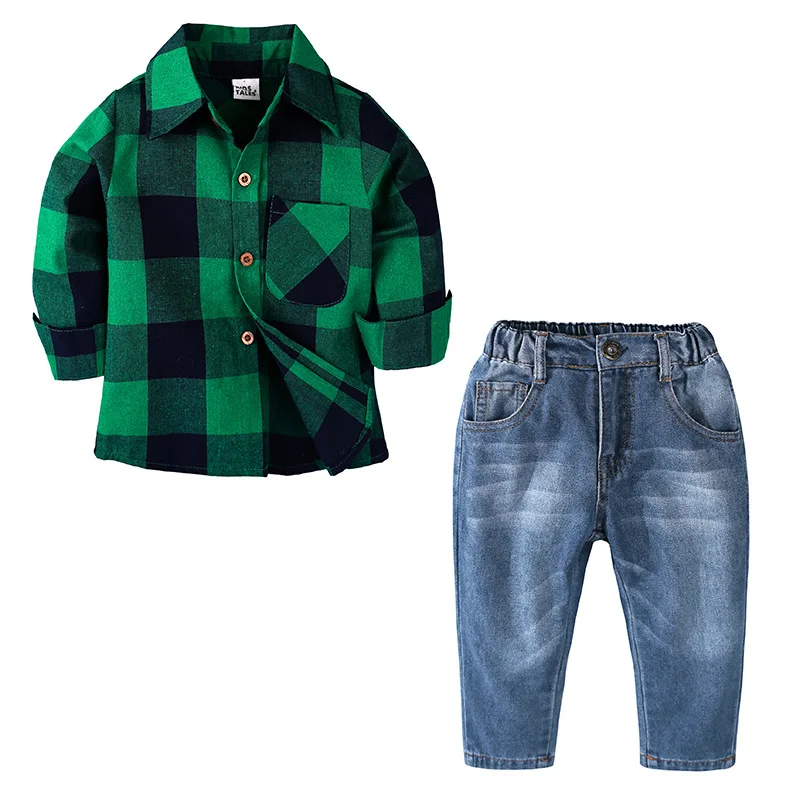 2 Pieces Children Boys clothing sets 2019 Spring Casual Plaid Tops Shirts +Jeans Handsome Kids Boys Clothes Outfits
2 Pieces Children Boys clothing sets 2019 Spring Casual Plaid Tops Shirts +Jeans Handsome Kids Boys Clothes Outfits
