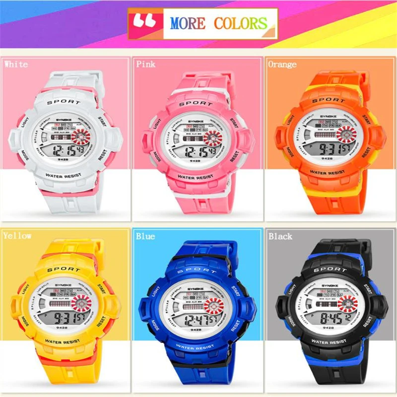 SYNOKE Digital Child Watch Multi-Function 3Bar children wrist watch LED Digital Double Action Sports Watch orologi bambini #L04
SYNOKE Digital Child Watch Multi-Function 3Bar children wrist watch LED Digital Double Action Sports Watch orologi bambini #L04