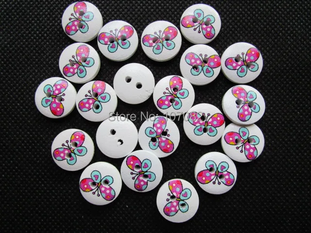 1000pcs/lot 15mm Wood Butterfly Painted Buttons With 2 Holes Round Sewing Button For Scrapbooking Cardmaking
1000pcs/lot 15mm Wood Butterfly Painted Buttons With 2 Holes Round Sewing Button For Scrapbooking Cardmaking