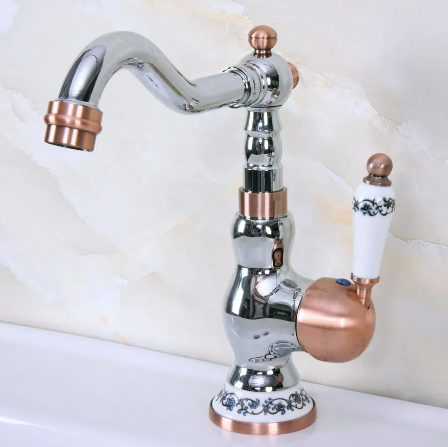 Polished Chrome Red Copper Brass Ceramic Swivel Spout Single Handle Kitchen/Bar Bathroom Sink Faucet Hot&Cold Mixer Tap anf906
Polished Chrome Red Copper Brass Ceramic Swivel Spout Single Handle Kitchen/Bar Bathroom Sink Faucet Hot&Cold Mixer Tap anf906