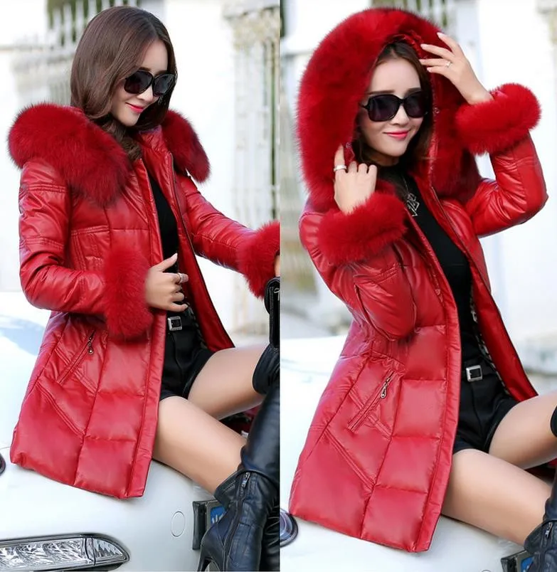 Winter Duck Down Jacket Women Long Coat Parkas Thickening Female Warm Clothes Large Fox Fur Natural Fur Collar High Quality 6XL
Winter Duck Down Jacket Women Long Coat Parkas Thickening Female Warm Clothes Large Fox Fur Natural Fur Collar High Quality 6XL