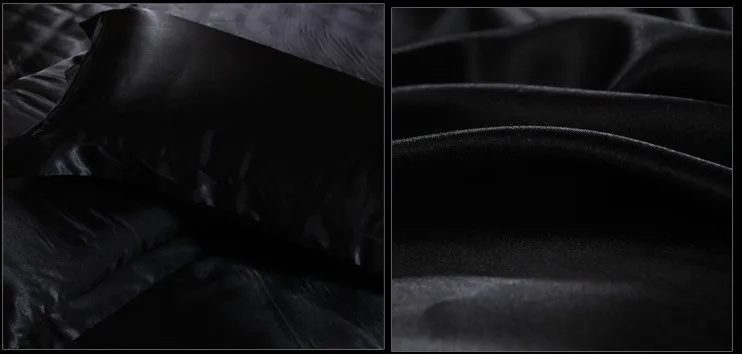 Black Silk Comforter sets Satin Bedding set sheets duvet cover bed in a bag sheet spread doona quilt King Queen size Twin 5PCS
Black Silk Comforter sets Satin Bedding set sheets duvet cover bed in a bag sheet spread doona quilt King Queen size Twin 5PCS