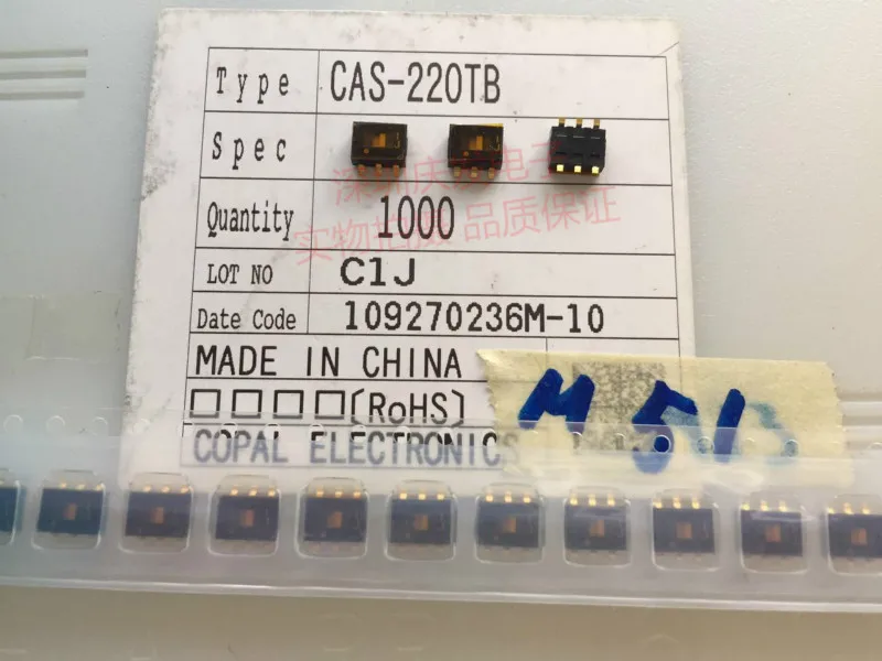 Оригинальный новый 100% CAS-220TB переключатель 1 бит 1 P SMD 6pin кодовый переключатель позолоченный ножной
Оригинальный новый 100% CAS-220TB переключатель 1 бит 1 P SMD 6pin кодовый переключатель позолоченный ножной