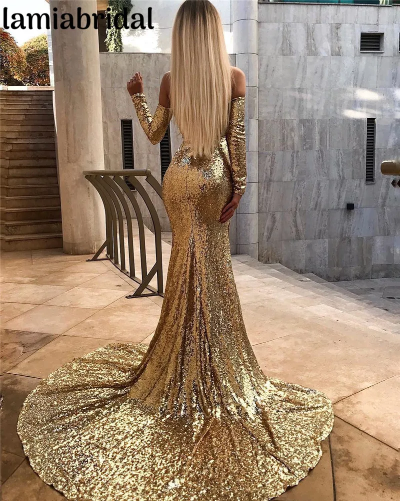 Sparkly Gold Sequined Mermaid Prom Dresses 2K19 Plus Size Black Girls 2019 Formal Evening Vestidos De Fiesta Largos Party Gowns
Sparkly Gold Sequined Mermaid Prom Dresses 2K19 Plus Size Black Girls 2019 Formal Evening Vestidos De Fiesta Largos Party Gowns