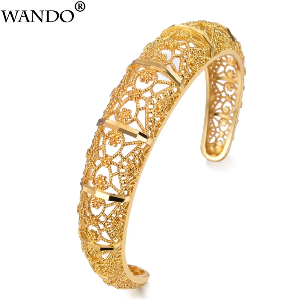 WANDO New Classic Bangles For Women Hollow Gold Bracelet india Africa Ethiopia wedding boho jewelry Dubai/Ethiopia mama GiftsB80
WANDO New Classic Bangles For Women Hollow Gold Bracelet india Africa Ethiopia wedding boho jewelry Dubai/Ethiopia mama GiftsB80