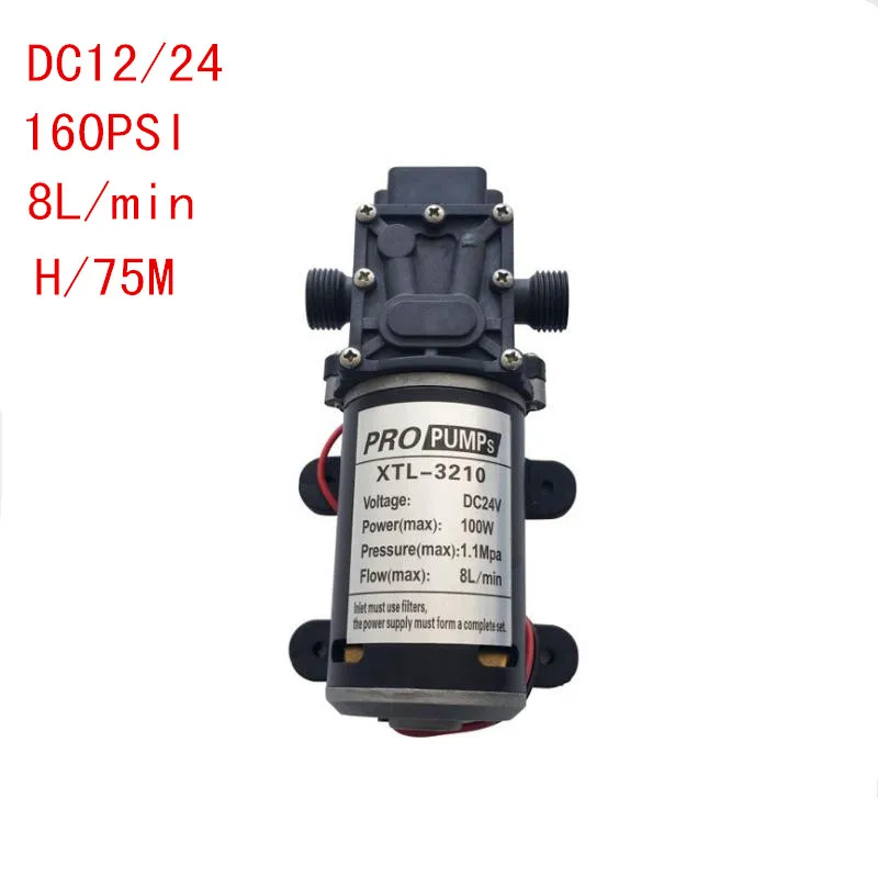 100w DC 12V/24v 1.1Mpa 160psi High Pressure Self-Priming Pump Water Pump Micro Electric Diaphragm Water Pump
100w DC 12V/24v 1.1Mpa 160psi High Pressure Self-Priming Pump Water Pump Micro Electric Diaphragm Water Pump
