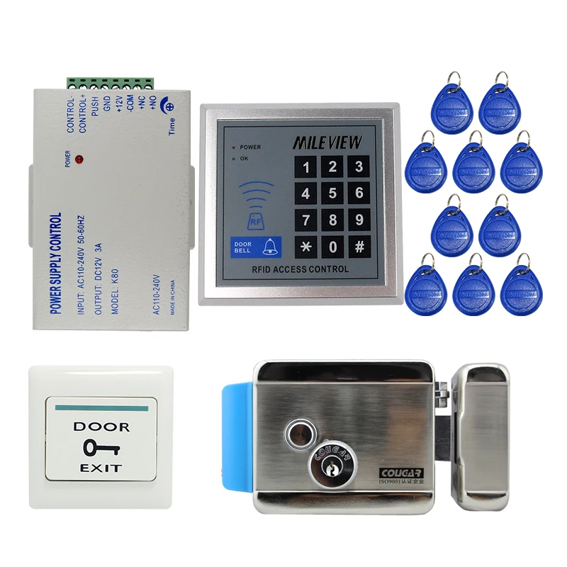 MILEVIEW Cheap! Rfid Door Access Control System Kit Set + Electric Lock Keypad Code IN STOCK Free Shipping | Безопасность и защита