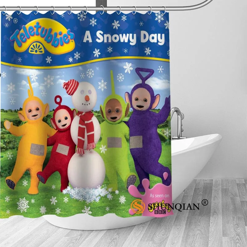 Новинка, занавеска для душа Teletubbies, украшения для ванной комнаты для дома, водонепроницаемая тканевая занавеска, занавеска для душа A18.1.3
Новинка, занавеска для душа Teletubbies, украшения для ванной комнаты для дома, водонепроницаемая тканевая занавеска, занавеска для душа A18.1.3