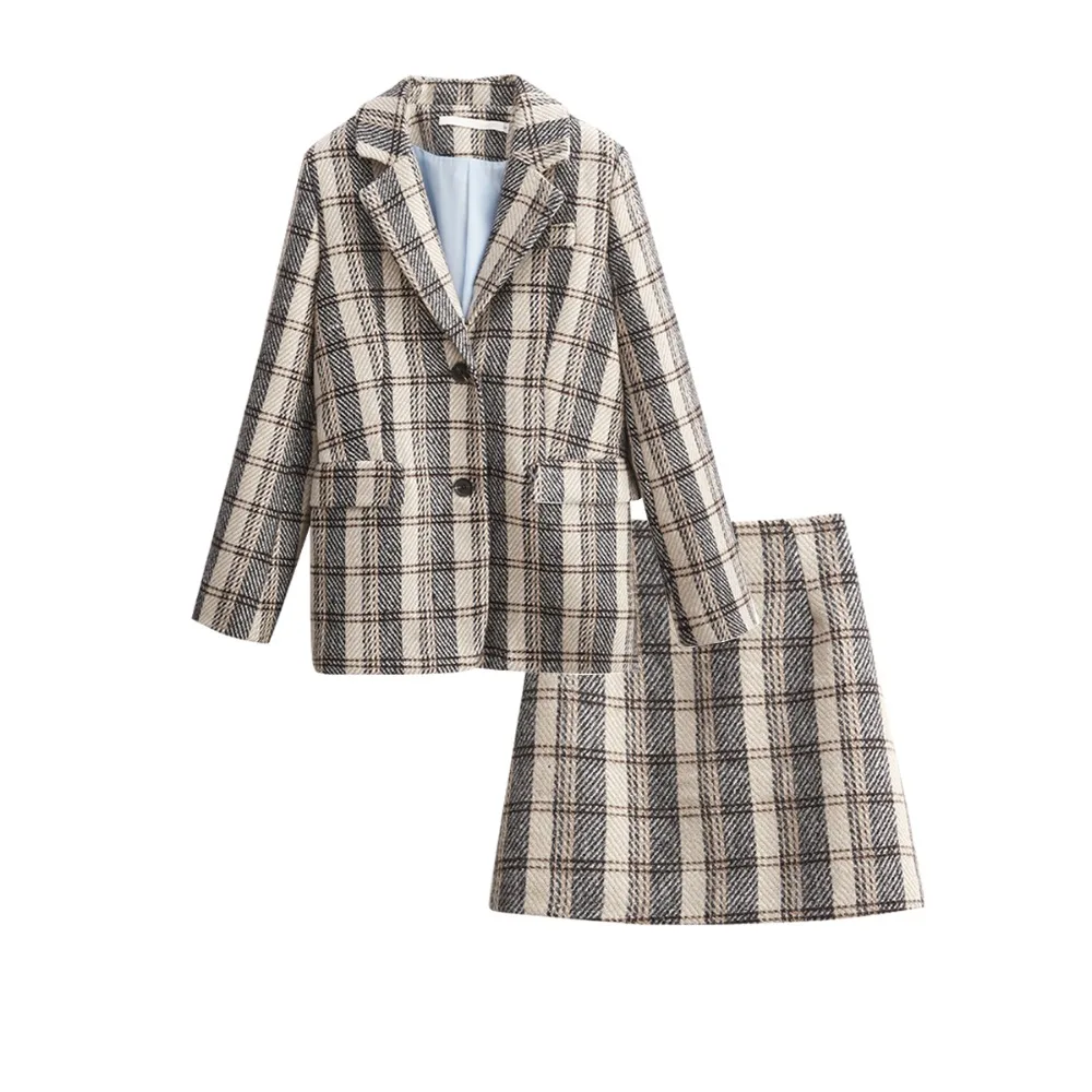 PERHAPS U Women Khaki Tweed Button Jacket Mini Skirt Zipper Pencil 2 Two Pieces Set Elegant Plaid Winter Notch Collar T0039
PERHAPS U Women Khaki Tweed Button Jacket Mini Skirt Zipper Pencil 2 Two Pieces Set Elegant Plaid Winter Notch Collar T0039