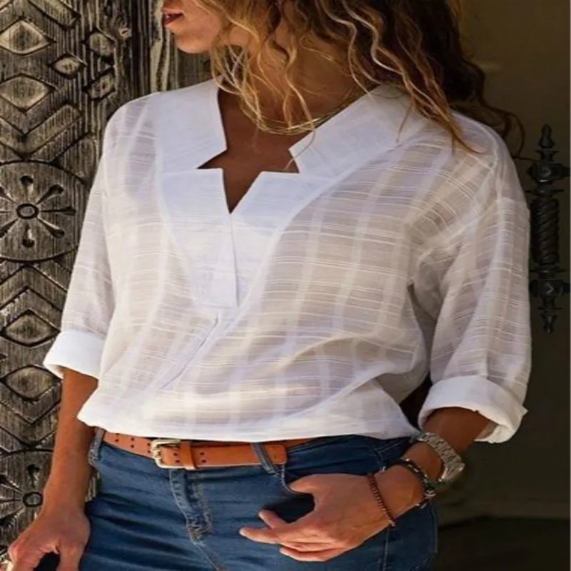 Women Blouse Spring V-neck Womens Blouses And Tops Plus Size Tops 5XL Women Blouses Long Sleeve Oversized Blusas Women Shirt
Women Blouse Spring V-neck Womens Blouses And Tops Plus Size Tops 5XL Women Blouses Long Sleeve Oversized Blusas Women Shirt