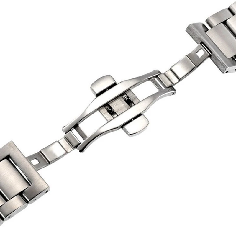 20mm 22mm 24mm Luxury Silver Solid Stainless Steel Watch Band Bracelet Women Men Wrist Watch Replace Strap + Spring Bars
20mm 22mm 24mm Luxury Silver Solid Stainless Steel Watch Band Bracelet Women Men Wrist Watch Replace Strap + Spring Bars