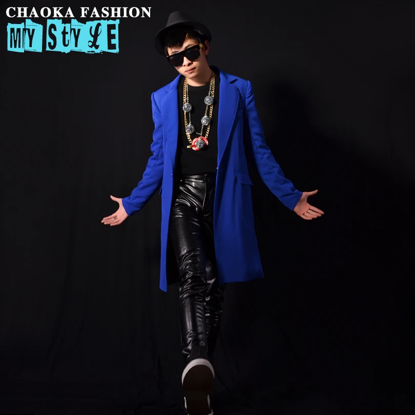M-6XL!Bar nightclub Super Zhengbao blue long suit suit bar DJ singer DS hair fashion costume.
M-6XL!Bar nightclub Super Zhengbao blue long suit suit bar DJ singer DS hair fashion costume.