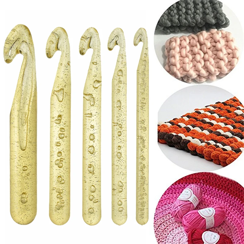 1 PC 12/15/18/20/25mm Huge Size Crochet Hooks Transparent Handle Knit Crochet Needles Knitting Needles Weave DIY Craft
1 PC 12/15/18/20/25mm Huge Size Crochet Hooks Transparent Handle Knit Crochet Needles Knitting Needles Weave DIY Craft