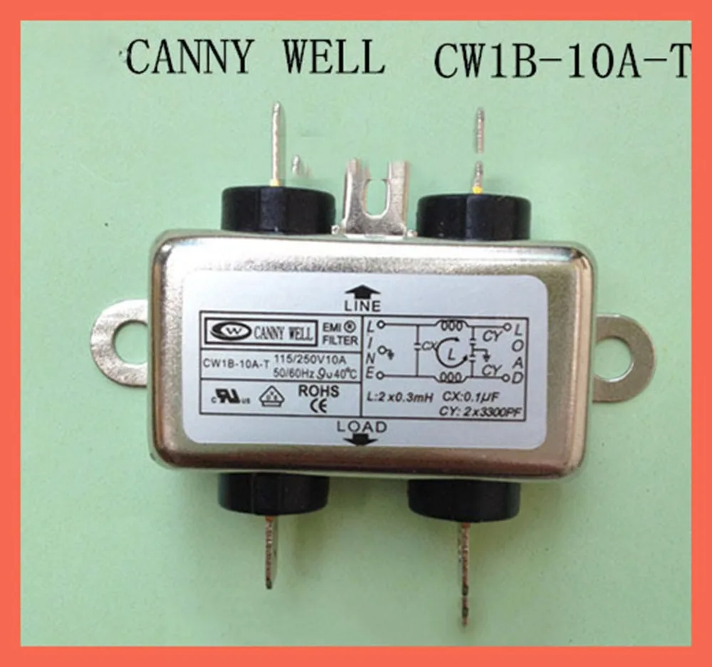 

EMI Filter Electronic Components power supply filter Canny well emi power filter single phase 110-250v 10A cw1b-10a-t