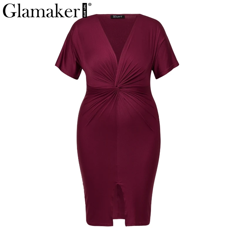 Женское трикотажное платье Glamaker черное облегающее с высокой талией и коротким