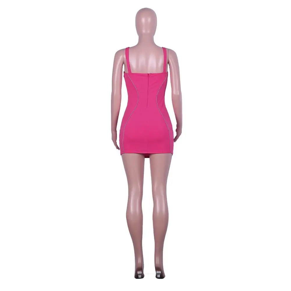 Echoine Women Sexy Sleeveless Fluorescence Patchwork Mini Dress Summer Night Club Reflective Back Zipper Bodycon Dresses
Echoine Women Sexy Sleeveless Fluorescence Patchwork Mini Dress Summer Night Club Reflective Back Zipper Bodycon Dresses