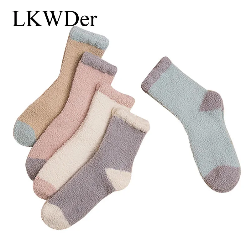 LKWDer 5 Pairs Winter Women Socks Thicken Coral Velvet Girl's Candy Color Sock Casual Warm Ladies Soft Socks Cute Socks Kawaii
LKWDer 5 Pairs Winter Women Socks Thicken Coral Velvet Girl's Candy Color Sock Casual Warm Ladies Soft Socks Cute Socks Kawaii