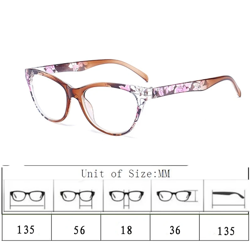 Women Cat Eye Reading Glasses Vintage Reader Fashion Flower Print Plastic Frame Eyewear +1.0-+4.0
Women Cat Eye Reading Glasses Vintage Reader Fashion Flower Print Plastic Frame Eyewear +1.0-+4.0