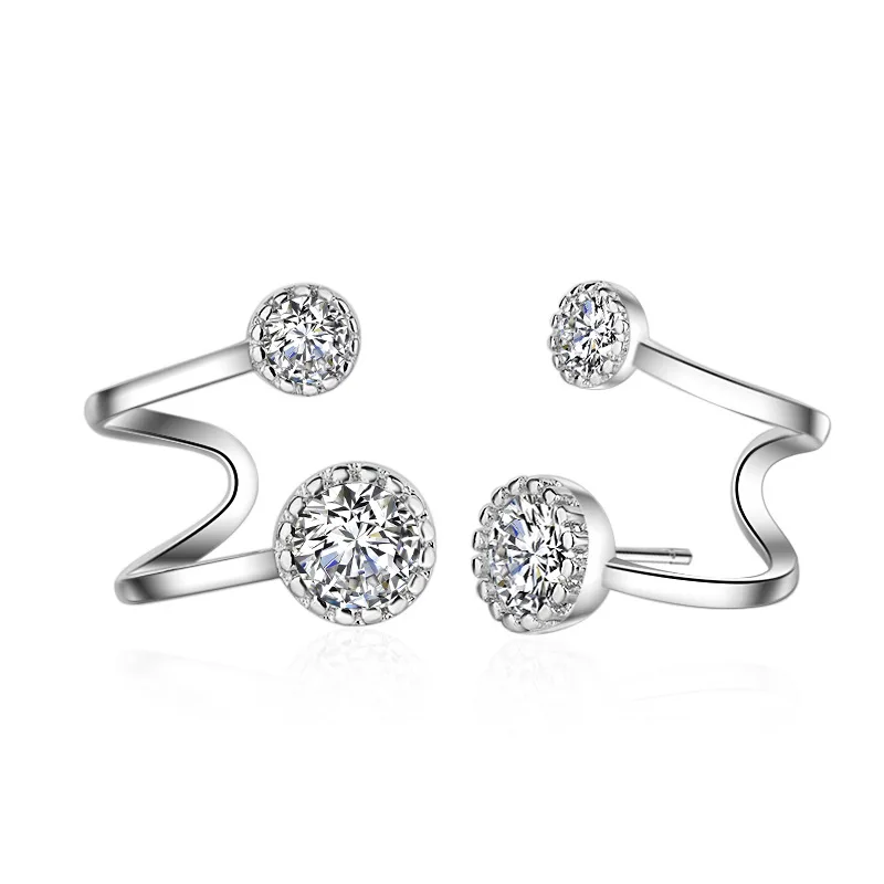 MEYRROYU New Korean Style 925 Sterling Silver Zircon Curved Simple Earrings Ladies Couples Party Fashion Accessories
MEYRROYU New Korean Style 925 Sterling Silver Zircon Curved Simple Earrings Ladies Couples Party Fashion Accessories