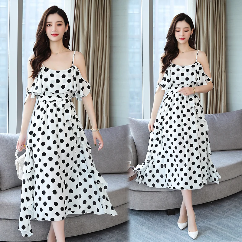 17zq Summer Women's Point Dresses New Classic Retro Comfortable Suspender Dresses Fashion Highlight Recreational Party Clothes
17zq Summer Women's Point Dresses New Classic Retro Comfortable Suspender Dresses Fashion Highlight Recreational Party Clothes