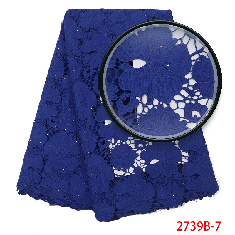Latest Milk Silk Lace Fabrics Royal Blue African Cord Lace Fabric with Stones Guipure Lace for Bridal Wedding Dresses APW2739B-7
Latest Milk Silk Lace Fabrics Royal Blue African Cord Lace Fabric with Stones Guipure Lace for Bridal Wedding Dresses APW2739B-7