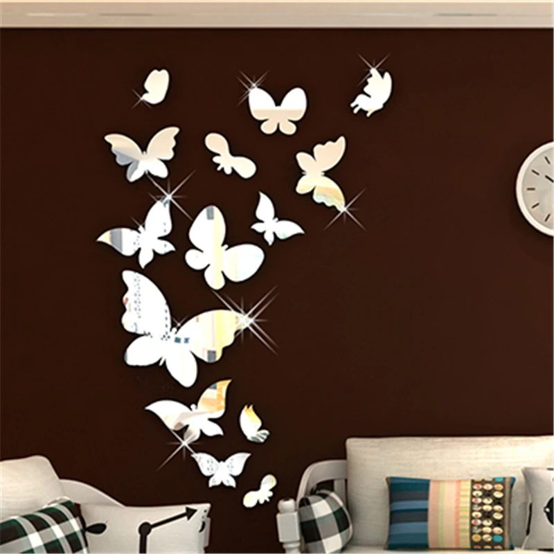 Hot 3d Three-dimensional Mirror wall stickers Children's room bedside Romantic Butterfly sticker nursery background Home decor
Hot 3d Three-dimensional Mirror wall stickers Children's room bedside Romantic Butterfly sticker nursery background Home decor