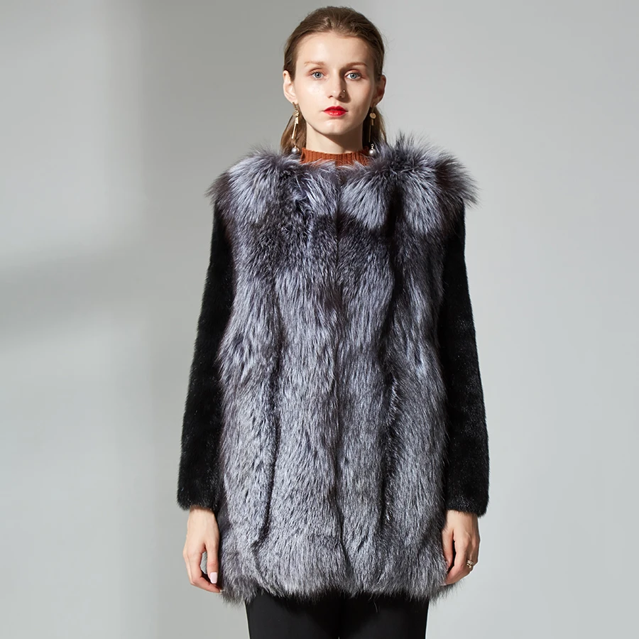 Natural mink Fur Coats for Women Winter fox Fur Jacket Outerwear Women Warm Real mink Fur sliver fox fur Coat Short medium
Natural mink Fur Coats for Women Winter fox Fur Jacket Outerwear Women Warm Real mink Fur sliver fox fur Coat Short medium