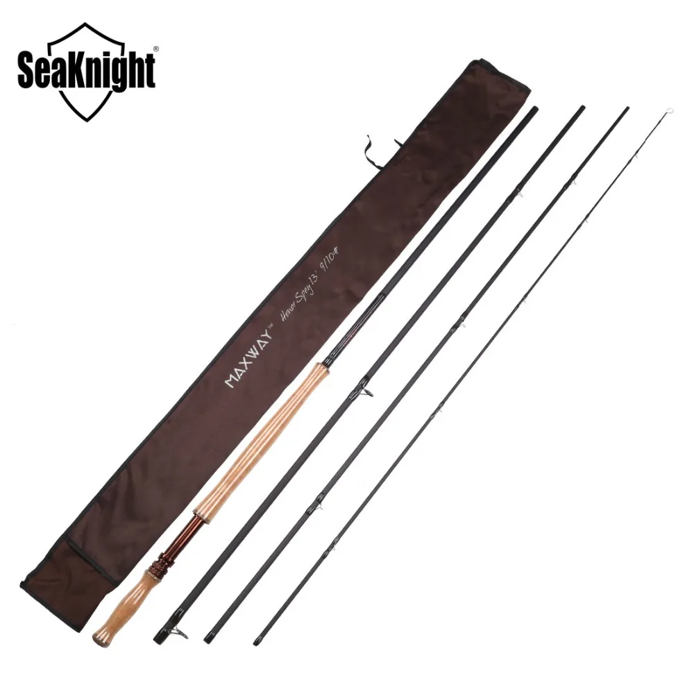SeaKnight MAXWAY Serie Spey Honor 9/10 #4 секции 13 футов 3 9 м 40 т Углеродные 3A мягкие деревянные