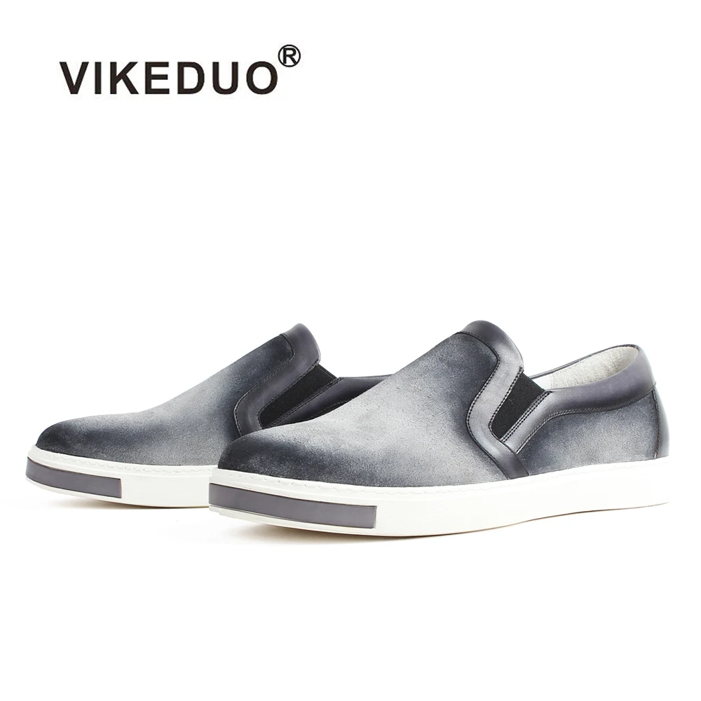 VIKEDUO New Men's Suede Loafers Shoes Gray Flat Handmade Slip-On Shoes Male Casual Patina Bespoke Zapatos Hombre Summer Autumn
VIKEDUO New Men's Suede Loafers Shoes Gray Flat Handmade Slip-On Shoes Male Casual Patina Bespoke Zapatos Hombre Summer Autumn