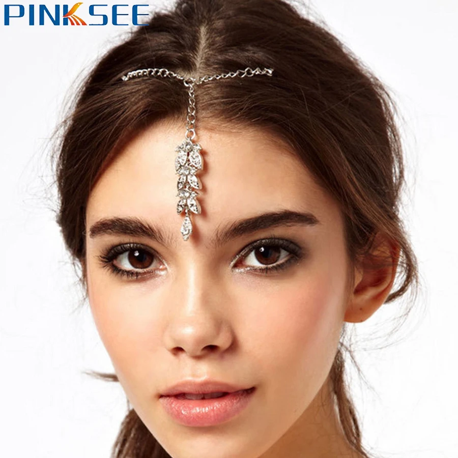 Wedding Bride Hair Clip Silver-Color Crystal Leaf Pendant Forehead Chains Alloy Head Chain Hairwear For Women Jewelry
Wedding Bride Hair Clip Silver-Color Crystal Leaf Pendant Forehead Chains Alloy Head Chain Hairwear For Women Jewelry