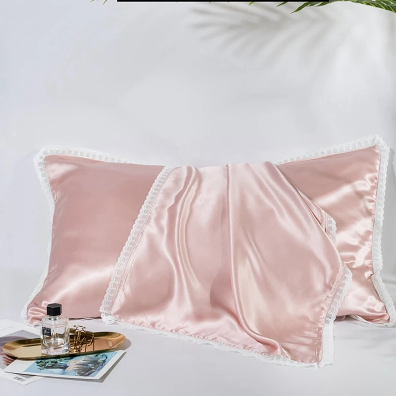 Single Side Pillowcase 100% Silk Pure 25 momme Natural Mulberry Lace Pillow Case for Hair Luxury 48x74cm Home Textile
Single Side Pillowcase 100% Silk Pure 25 momme Natural Mulberry Lace Pillow Case for Hair Luxury 48x74cm Home Textile